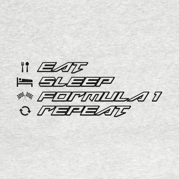 Eat Sleep Formula 1 Repeat by PRINT-LAND